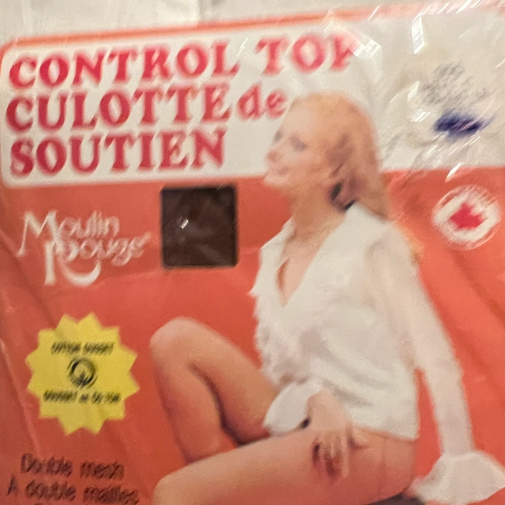 Vintage (New in package) size C  control top ladies stockings Made in Canada!